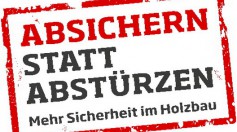 Logo der Holzbau Deutschland Kampagne Absichern statt abstürzen