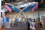 Messestand aus Brettschicht auf der Badenmesse in Freiburg für das Handwerk, die Wirtschaftsmacht von Nebenan